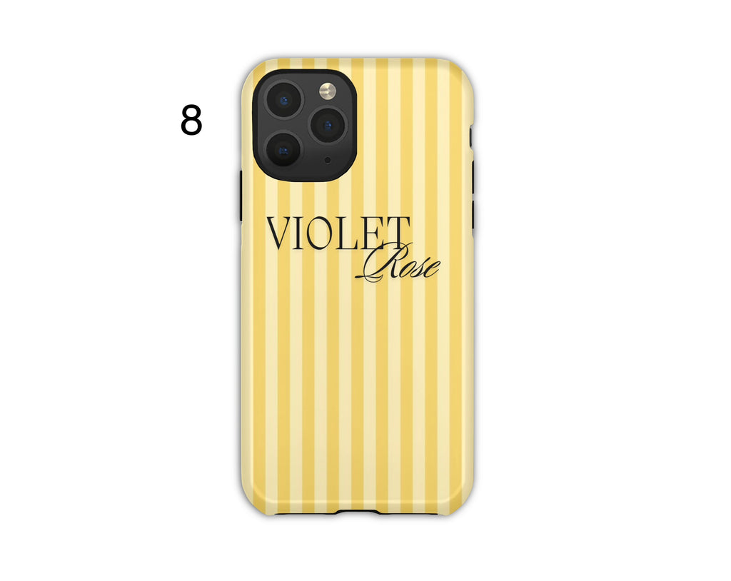 Personalised Aesthetic Stripe Phone Cases