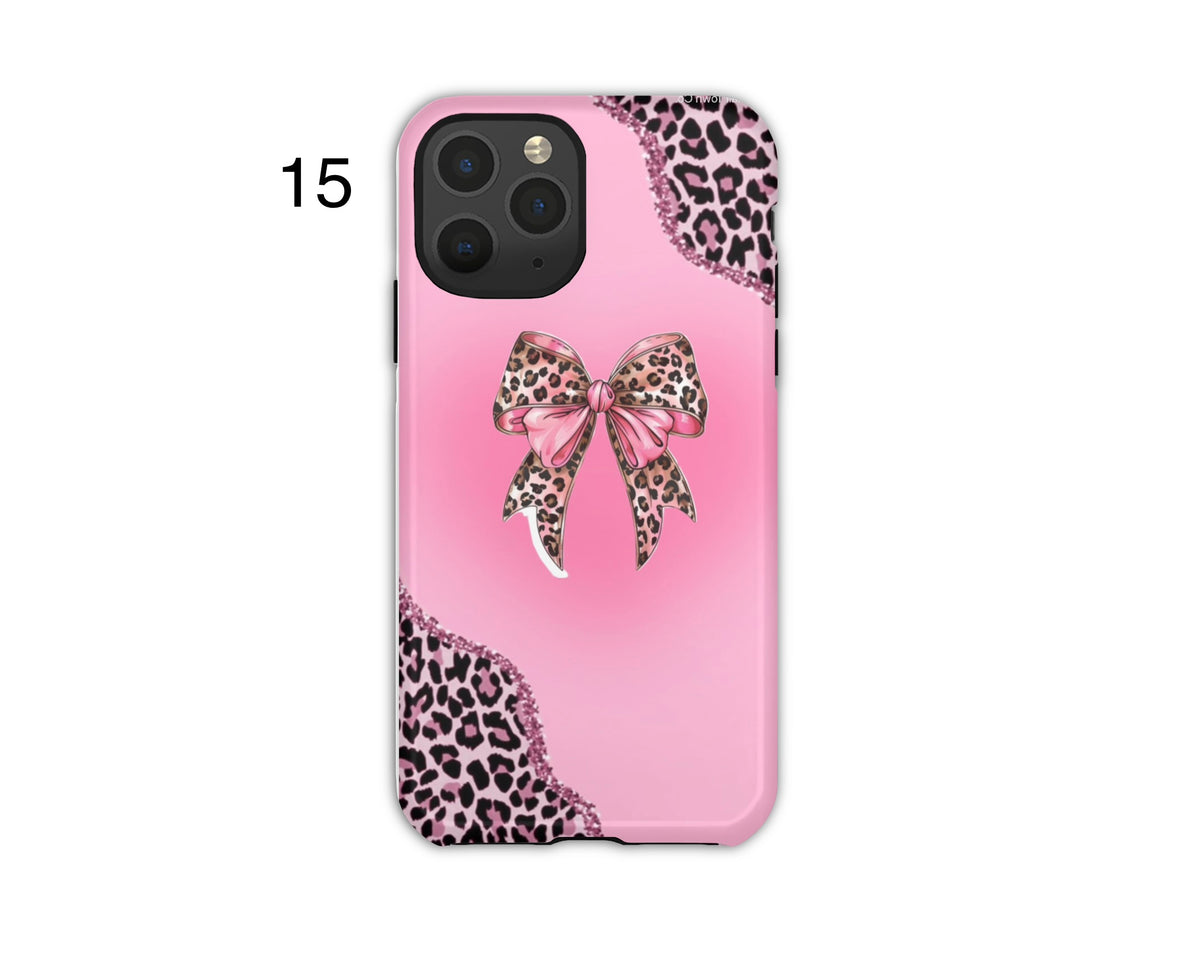 Animal Print Bow Phone Cases