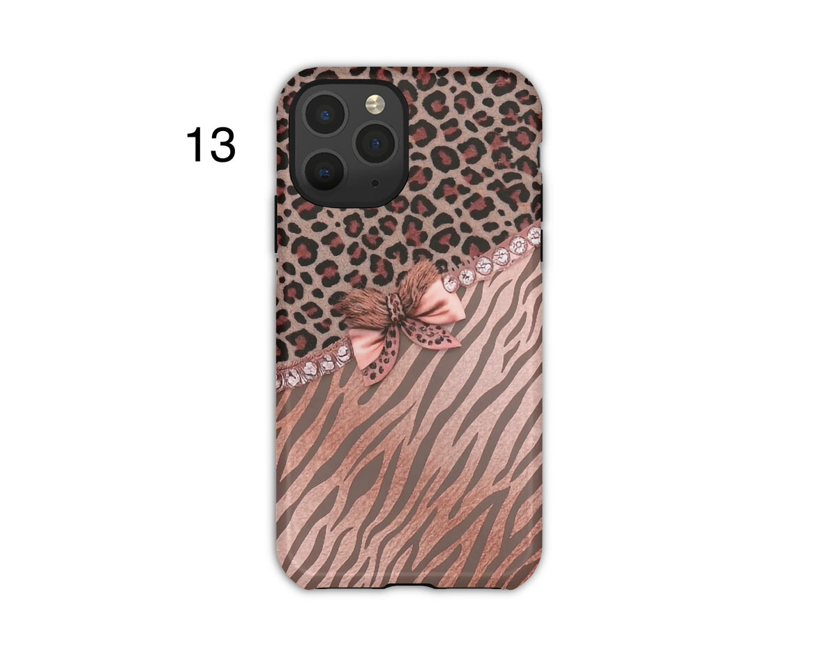 Animal Print Bow Phone Cases