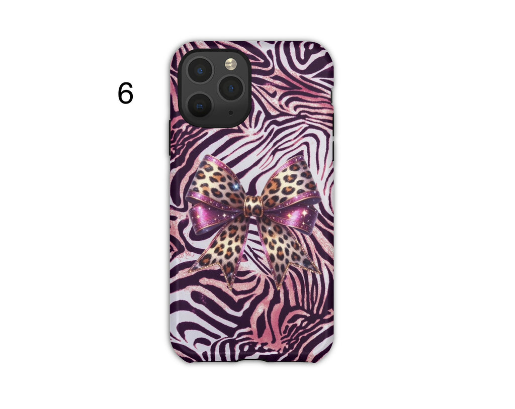 Animal Print Bow Phone Cases