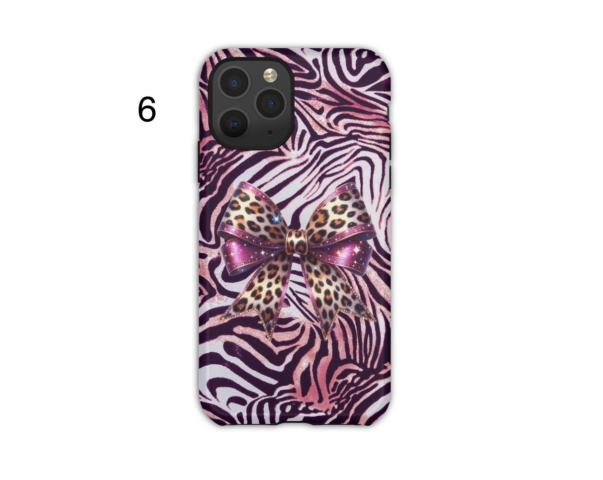 Animal Print Bow Phone Cases