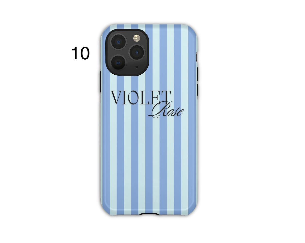 Personalised Aesthetic Stripe Phone Cases