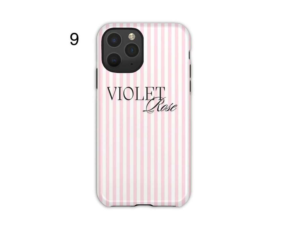Personalised Aesthetic Stripe Phone Cases