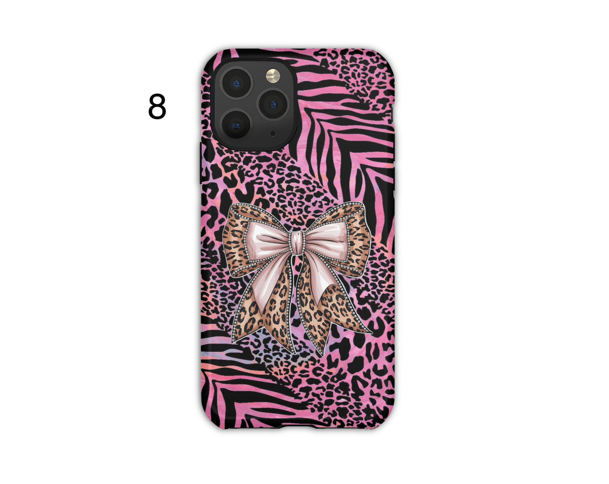 Animal Print Bow Phone Cases