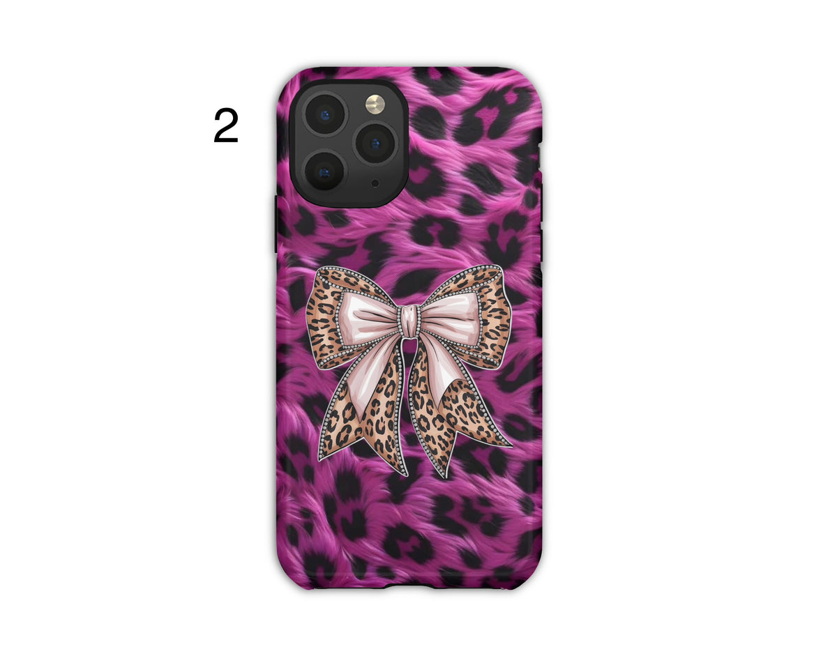 Animal Print Bow Phone Cases