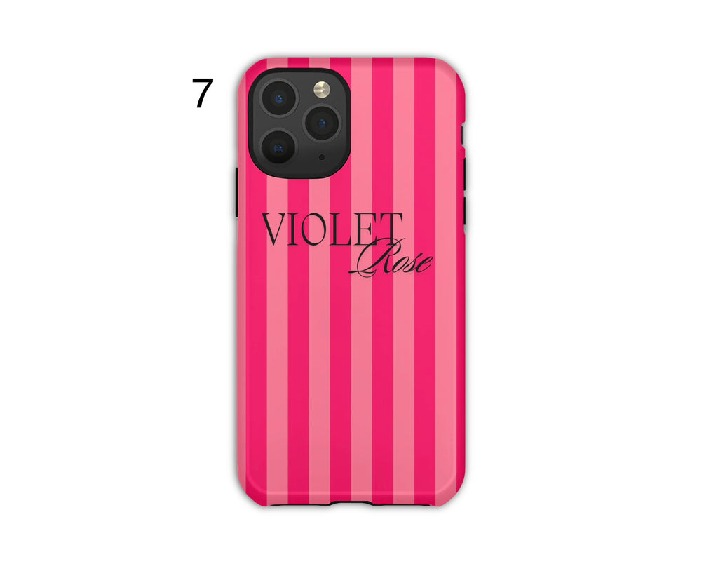 Personalised Aesthetic Stripe Phone Cases