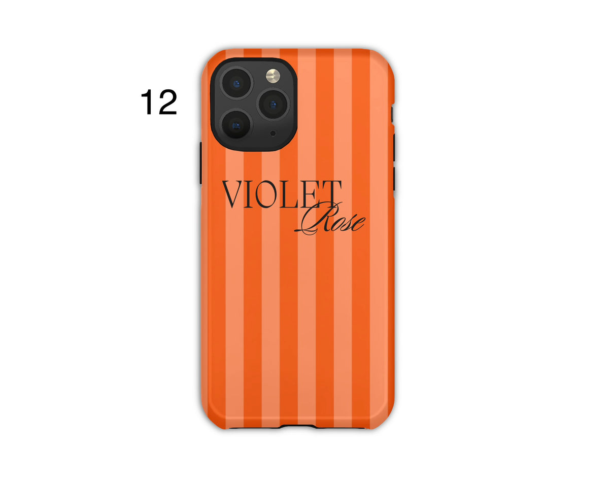 Personalised Aesthetic Stripe Phone Cases