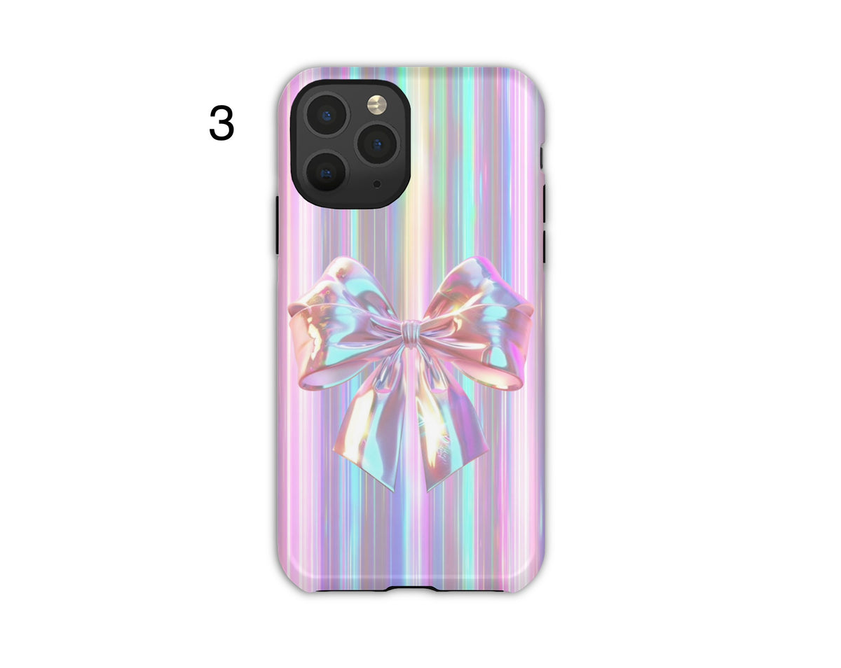 Iridescent Bow Phone Cases