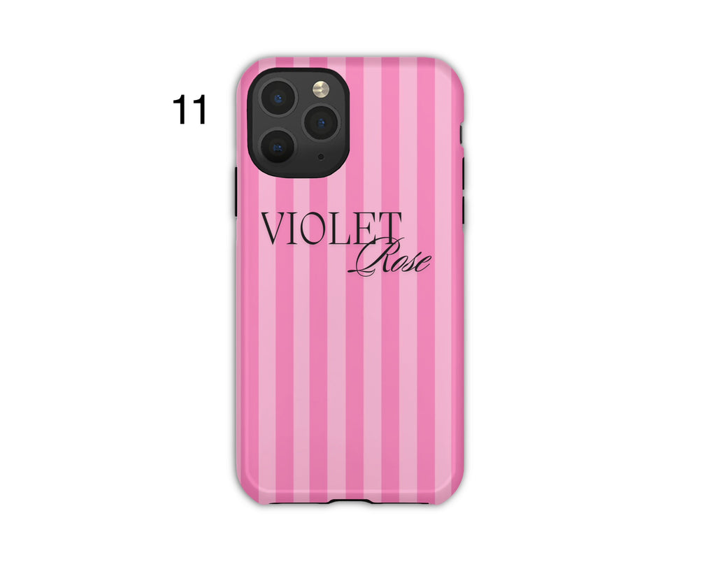 Personalised Aesthetic Stripe Phone Cases