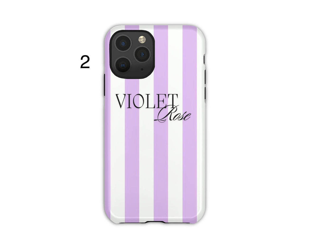 Personalised Aesthetic Stripe Phone Cases