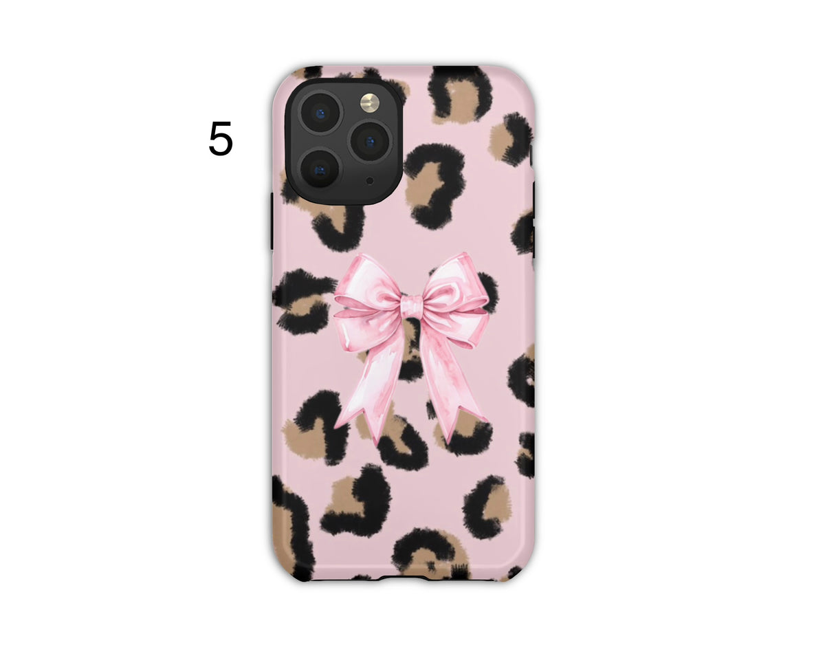 Animal Print Bow Phone Cases