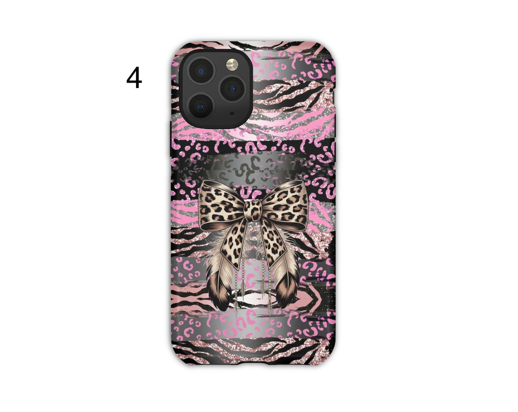 Animal Print Bow Phone Cases