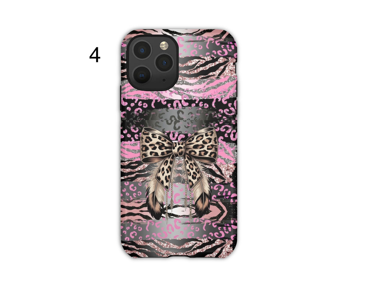 Animal Print Bow Phone Cases