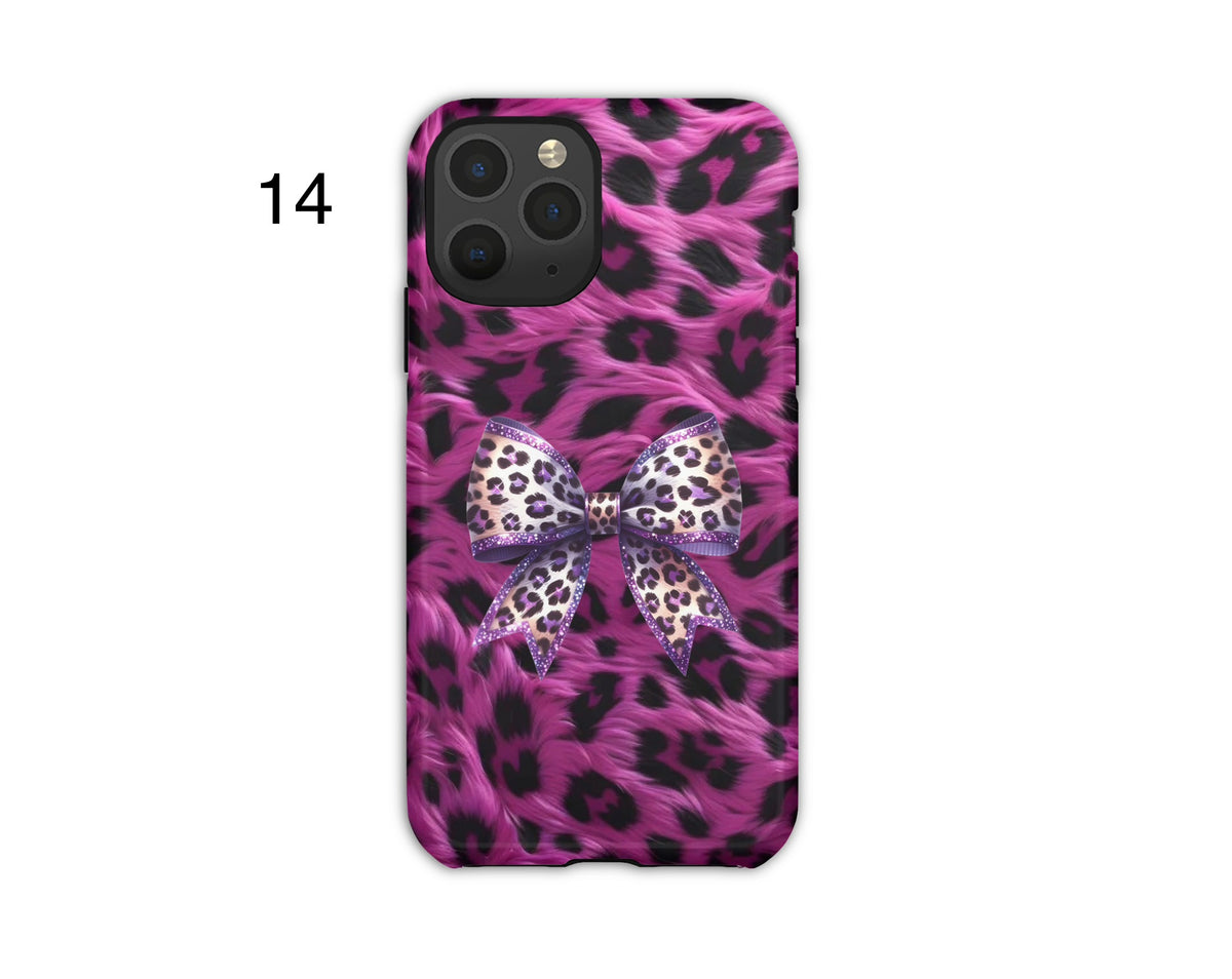Animal Print Bow Phone Cases
