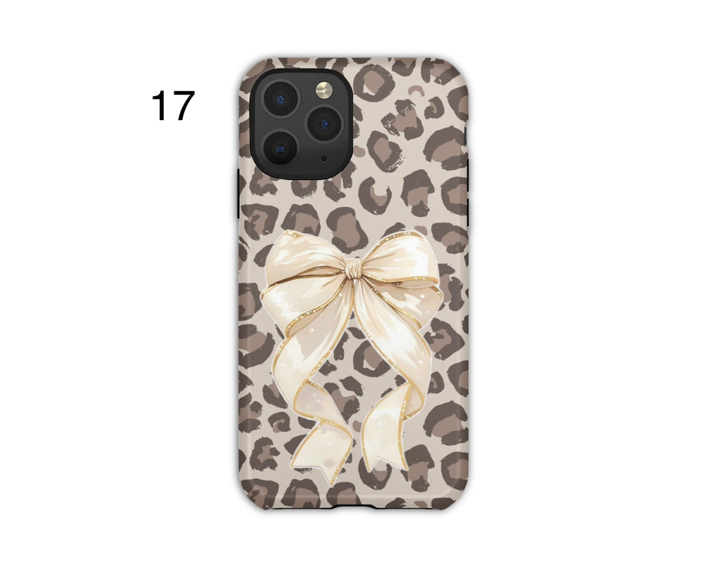 Animal Print Bow Phone Cases