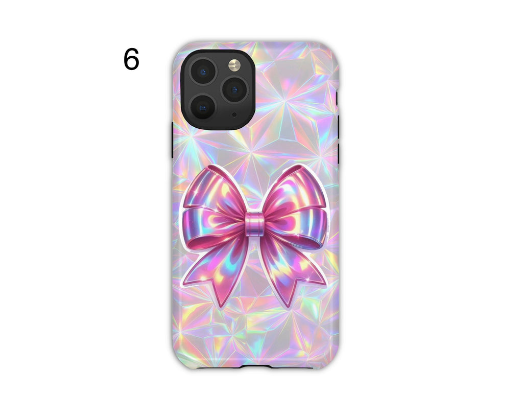 Iridescent Bow Phone Cases