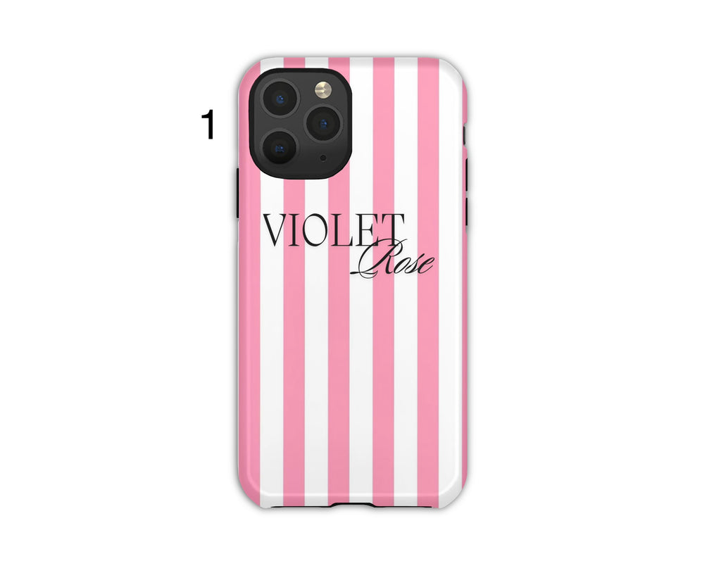 Personalised Aesthetic Stripe Phone Cases