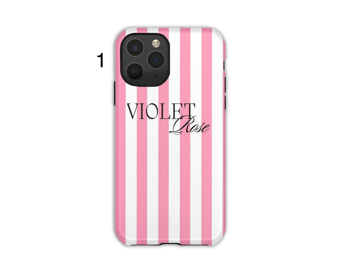 Personalised Aesthetic Stripe Phone Cases